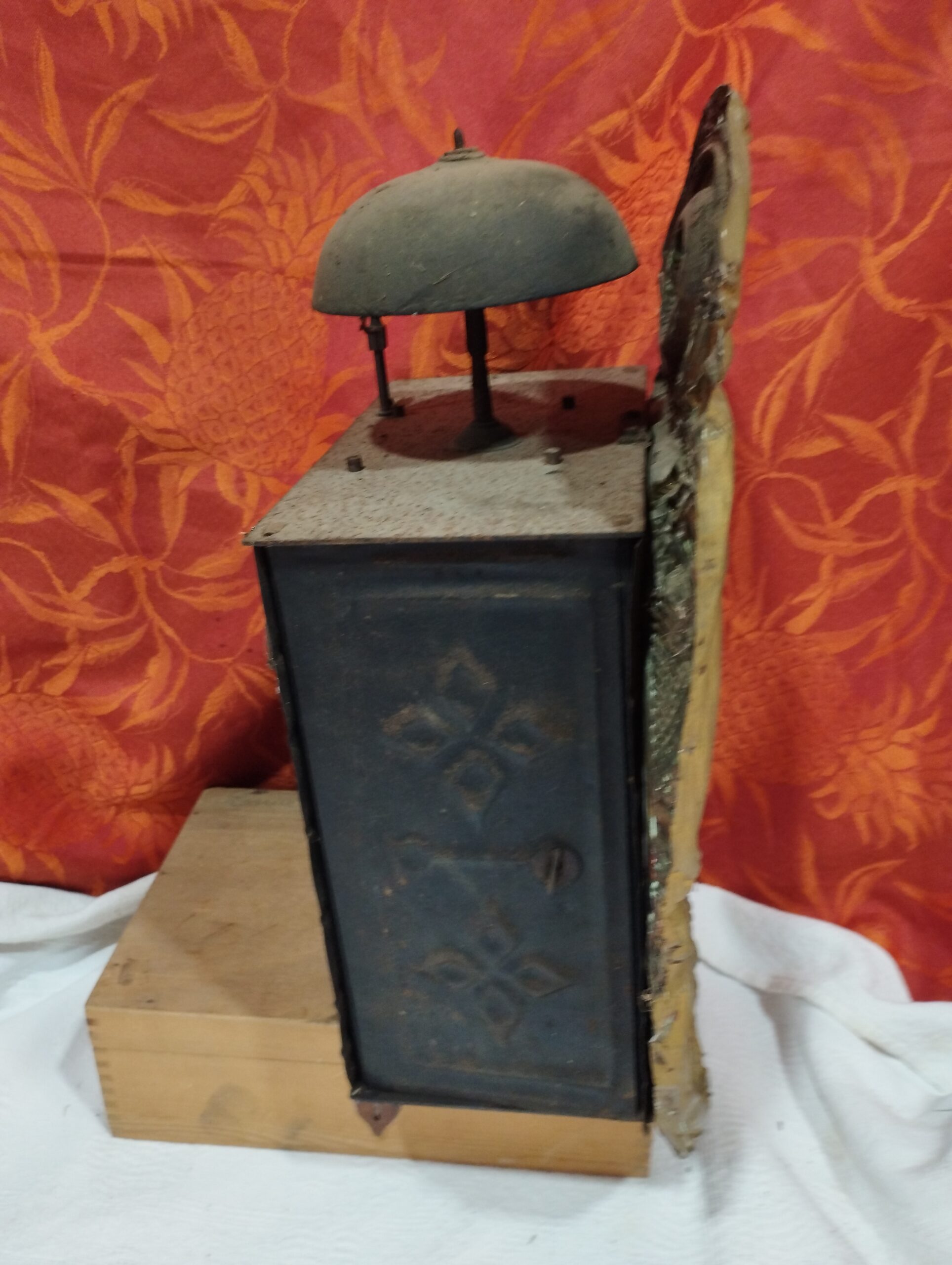 ancien mouvement de comtoise du 19ème siècle - sonnerie cloche+ balancier + poids + clé PG5 – Image 3