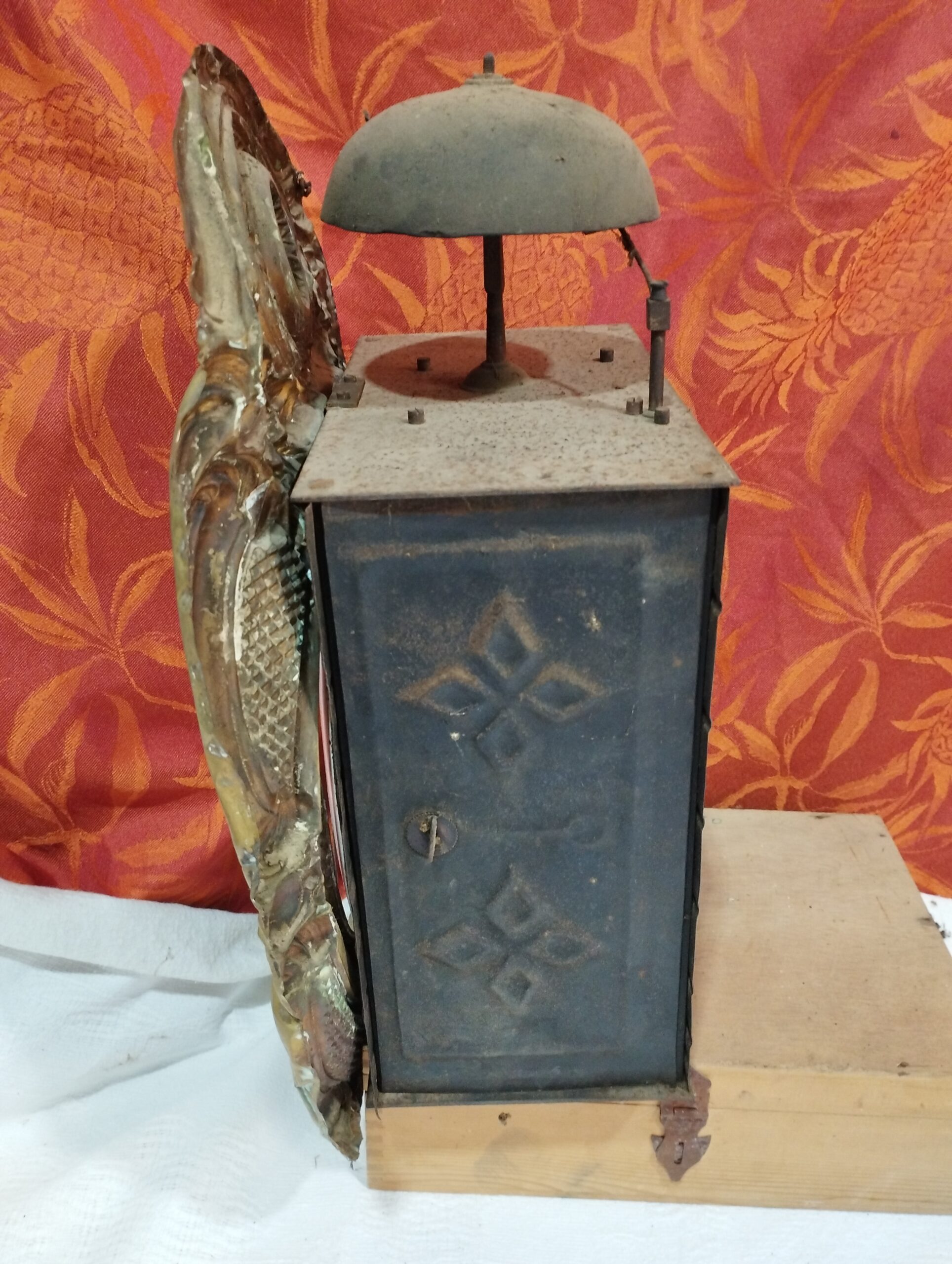 ancien mouvement de comtoise du 19ème siècle - sonnerie cloche+ balancier + poids + clé PG5 – Image 7