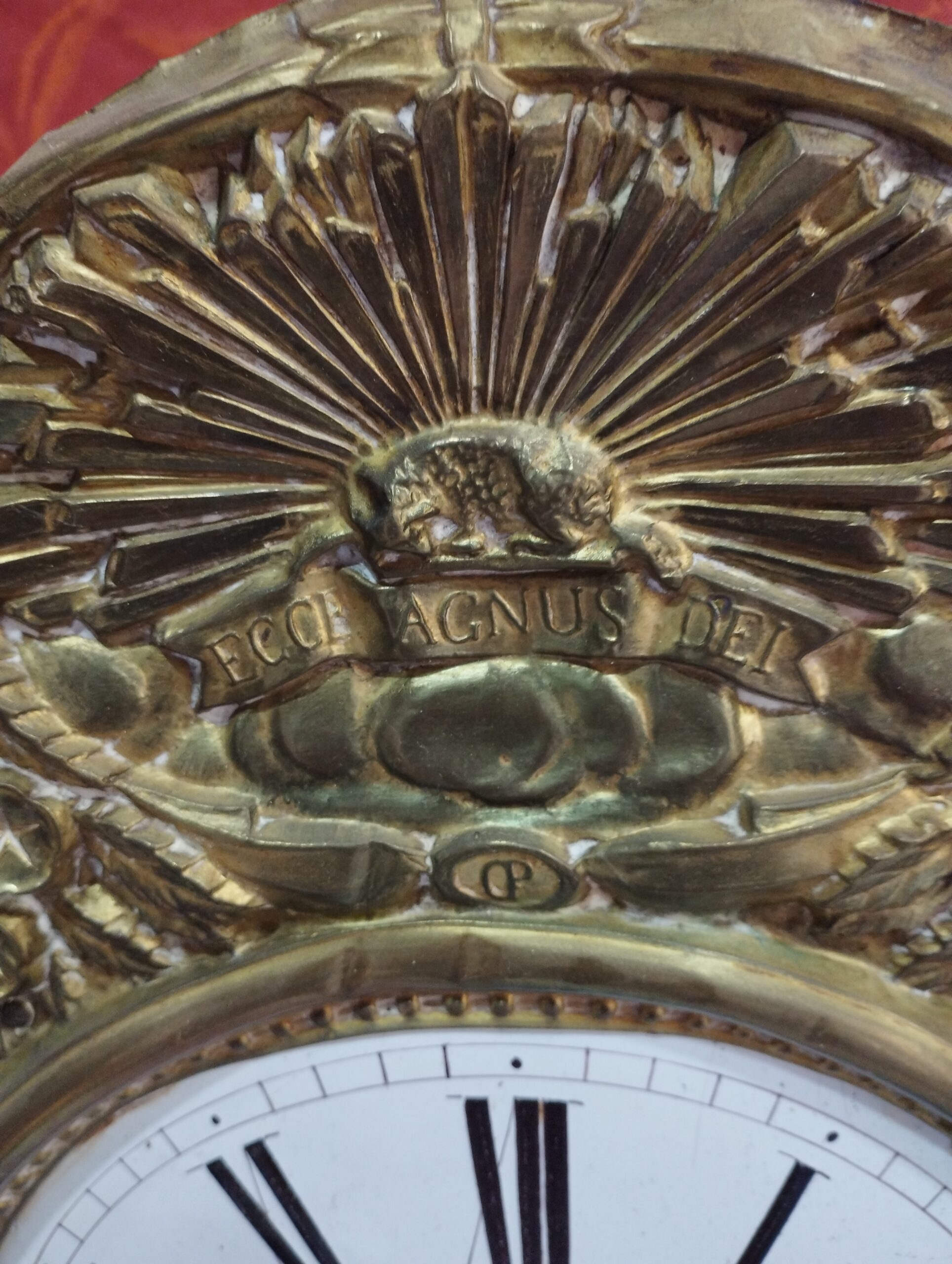 ancien mouvement de comtoise du 19ème siècle - sonnerie cloche+ balancier + poids + clé PG6 – Image 3
