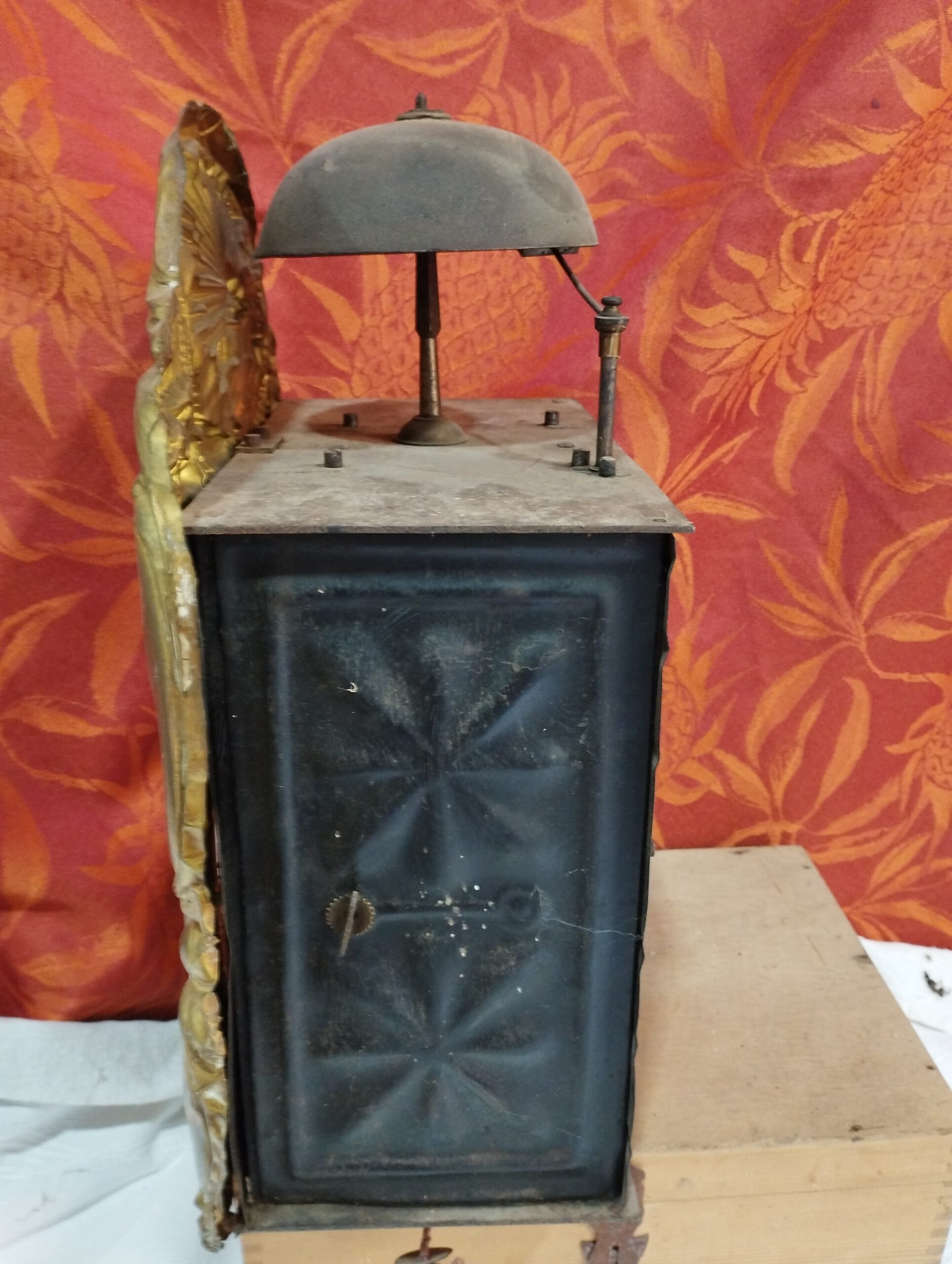 ancien mouvement de comtoise du 19ème siècle - sonnerie cloche+ balancier + poids + clé PG6 – Image 7