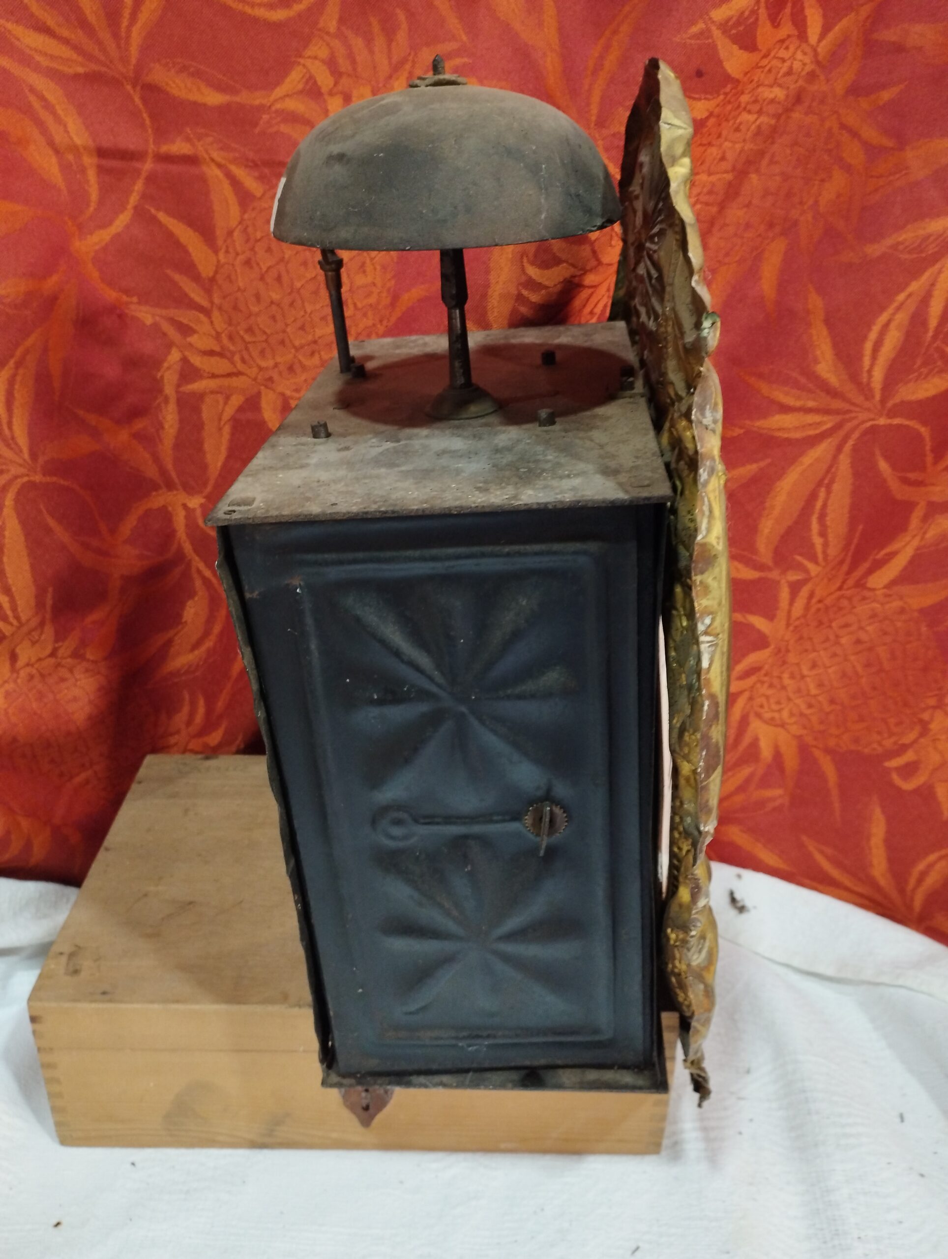 ancien mouvement de comtoise du 19ème siècle - sonnerie cloche+ balancier + poids + clé PG6 – Image 4