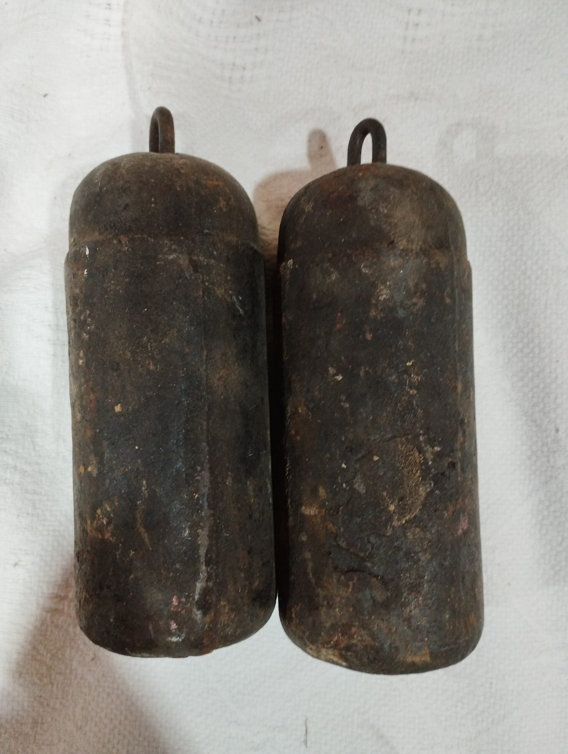Ancien mouvement de comtoise du 19ème "Richoux" + balancier + poids + clé (PLY8) – Image 10