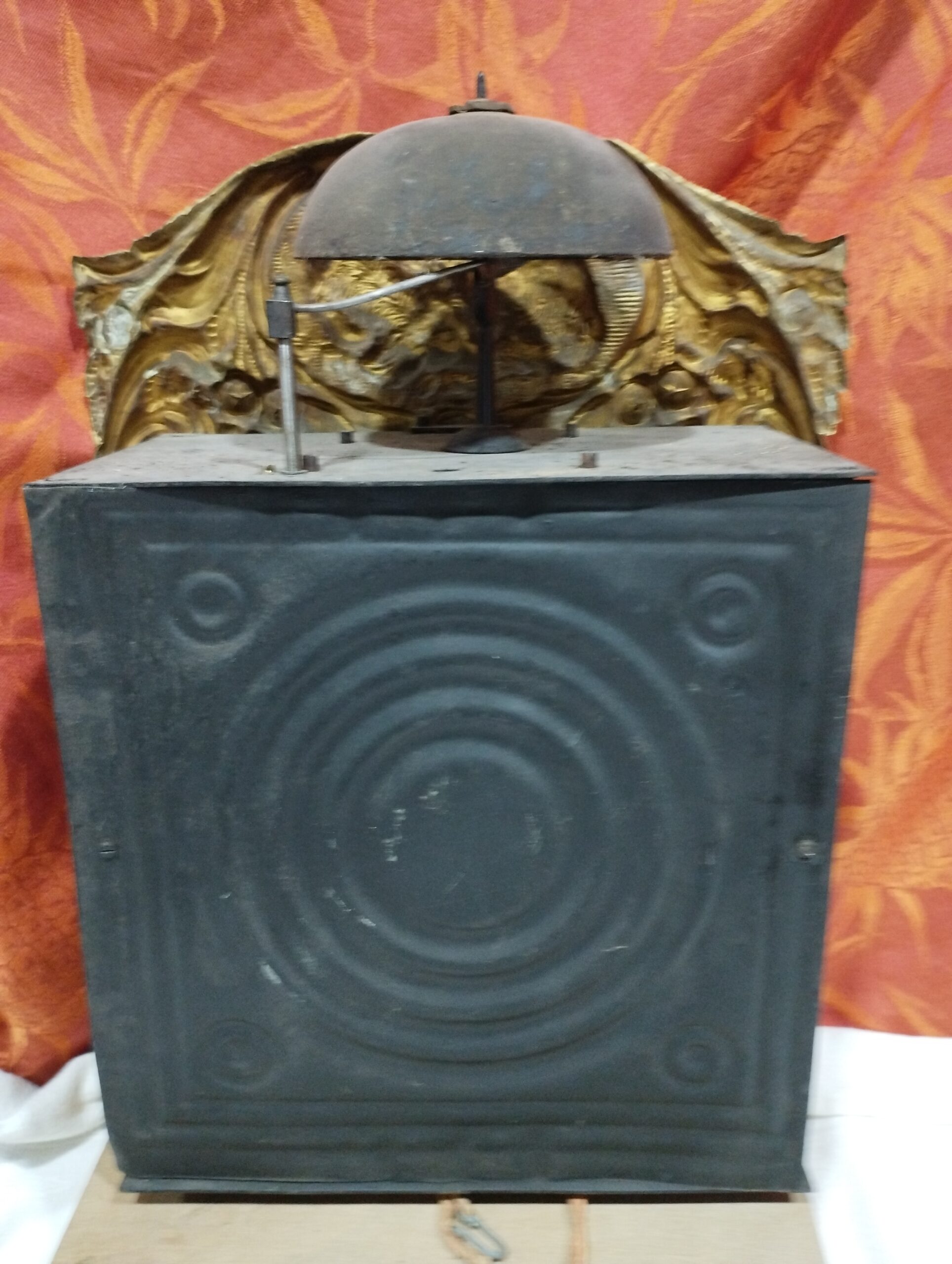 Ancien mouvement de comtoise du 19ème "Richoux" + balancier + poids + clé (PLY8) – Image 6